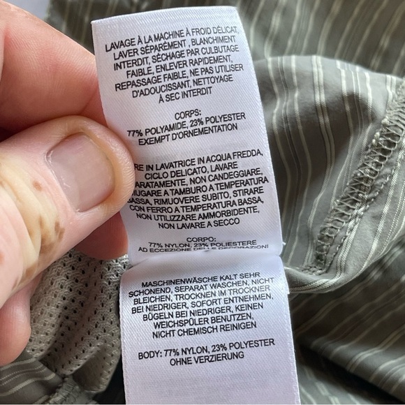 Mountain Hardwear Shirt L Olive Green  Short Sleeve Button Down Nylon Vented - Picture 9 of 10